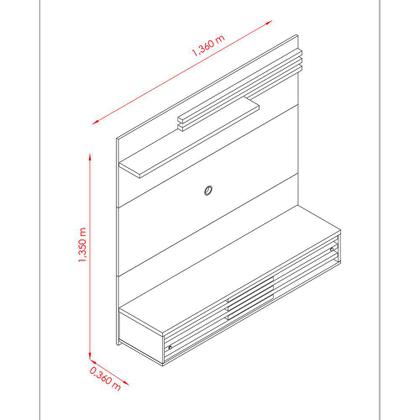 Imagem de Painel para TV até 55 Polegadas Frizz Sublime 281133 Fendi/Naturale Madetec