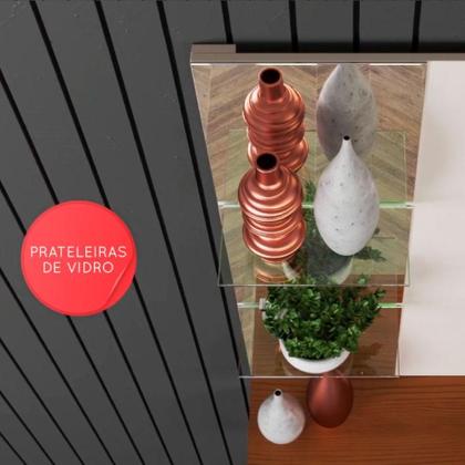 Painel para TV até 55 polegadas Intense Lukaliam Off White / Damasco Imagem de Painel para TV até 55 polegadas Intense Lukaliam Off White / Damasco