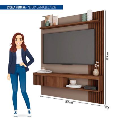 Imagem de Painel para Tv até 55 Polegadas Jade 1.5 Marrom Caemmun
