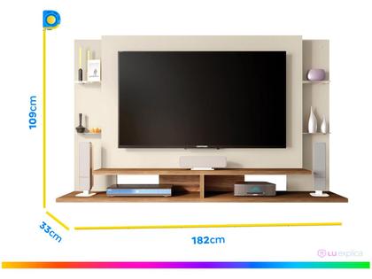 Imagem de Painel Para TV Até 55 Polegadas Marrom Elite Caemmun