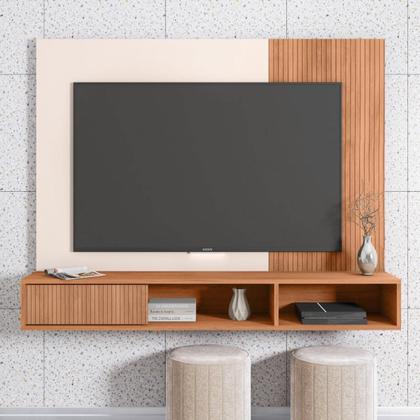 Imagem de Painel Para TV até 55 Polegadas Marrom Mine Caemmun