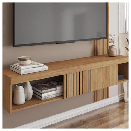 Painel Para Tv Até 55 Polegadas Moon Marrom Caemmun Imagem de Painel Para Tv Até 55 Polegadas Moon Marrom Caemmun