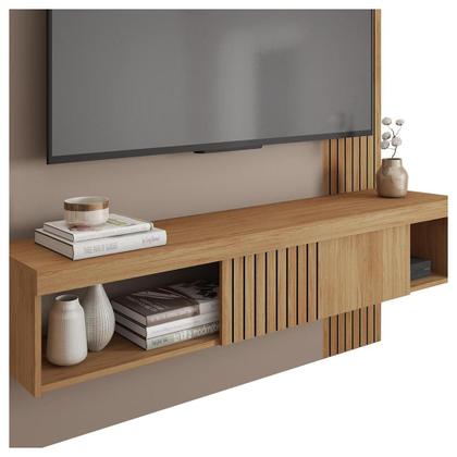 Painel Para Tv Até 55 Polegadas Moon Marrom Caemmun Imagem de Painel Para Tv Até 55 Polegadas Moon Marrom Caemmun