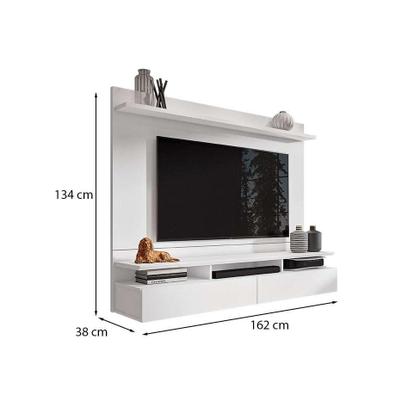 Painel para TV até 55 Polegadas Noruega Branco - Modern Imagem de Painel para TV até 55 Polegadas Noruega Branco