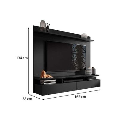 Painel para TV até 55 Polegadas Noruega Preto - Modern Imagem de Painel para TV até 55 Polegadas Noruega Preto