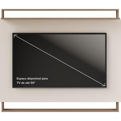 Imagem de Painel para TV até 55 Polegadas Prateleira Àpila Rimo Carvalho/OffWhite