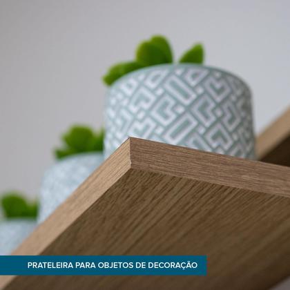 Imagem de Painel para TV até 55 Polegadas Prateleira Àpila Rimo Carvalho/OffWhite