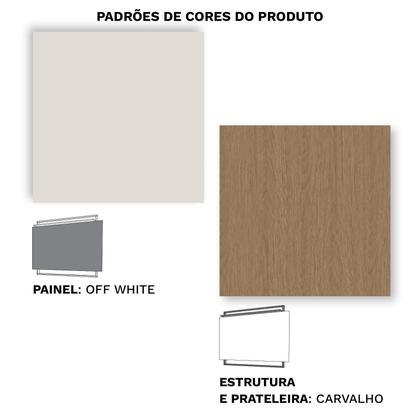 Imagem de Painel para TV até 55 Polegadas Prateleira Àpila Rimo Carvalho/OffWhite