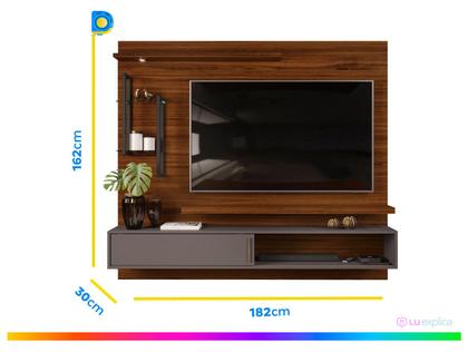 Imagem de Painel para TV até 60” DJ Móveis New Greco 2 Prateleira