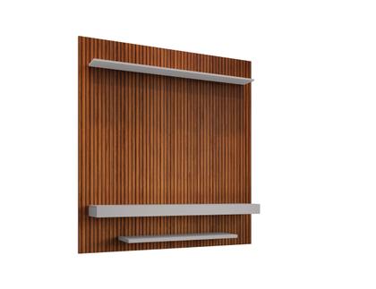 Imagem de Painel para TV Até 60 Polegadas 2 Prateleiras Ripado Impressão Leme Móveis Bechara