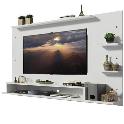 Imagem de Painel para TV até 60 Polegadas Madesa Alfa com Prateleiras e Nichos - Branco