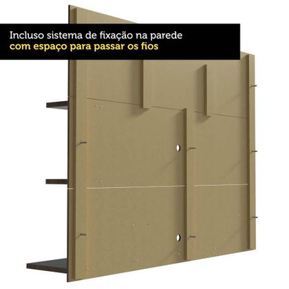 Imagem de Painel para TV até 60 Polegadas Madesa Alfa com Prateleiras e Nichos - Rustic