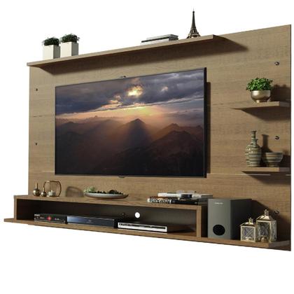 Imagem de Painel para TV até 60 Polegadas Madesa Alfa com Prateleiras e Nichos - Rustic
