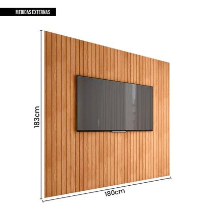 Imagem de Painel Para TV Até 60 Polegadas Ripado Marrom Caemmun