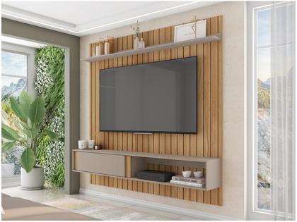 Painel para TV até 65" Caemmun Boreal 1.8 1 Prateleira Imagem de Painel para TV até 65" Caemmun Boreal 1.8 1 Prateleira