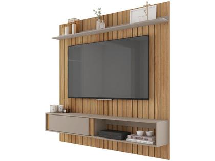 Painel para TV até 65" Caemmun Boreal 1.8 1 Prateleira Imagem de Painel para TV até 65" Caemmun Boreal 1.8 1 Prateleira