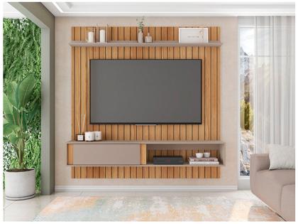 Painel para TV até 65" Caemmun Boreal 1.8 1 Prateleira Imagem de Painel para TV até 65" Caemmun Boreal 1.8 1 Prateleira