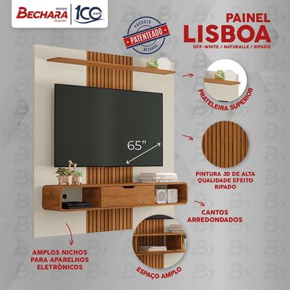 Imagem de Painel para TV até 65 Polegadas 158,4CMX160,5cm Lisboa Branco
