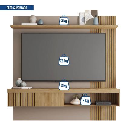 Imagem de Painel para TV até 65 Polegadas 180CMX183CM Safira Marrom