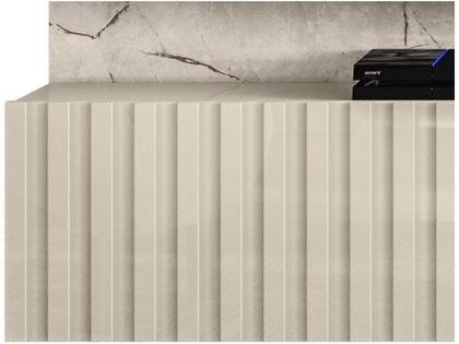 Imagem de Painel Para Tv Até 65 Polegadas 3 Portas Led Bancada Suspensa Atena Calacata Off White - Madetec
