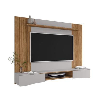 Imagem de Painel para TV Até 65 Polegadas Búzios 2 Portas Cinamomo/Off White - Móveis Bechara