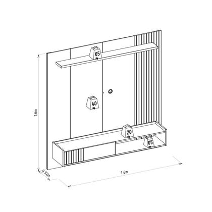 Imagem de Painel para TV até 65 Polegadas com Ripado Dublin