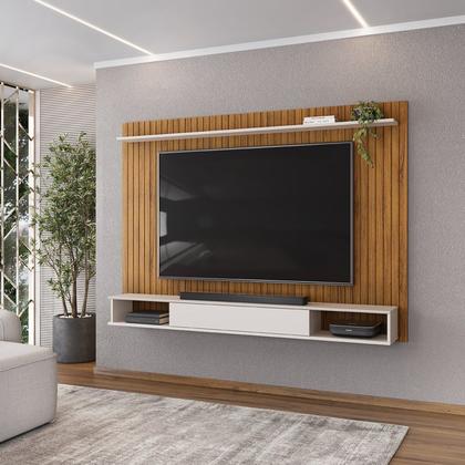 Imagem de Painel para Tv até 70 Polegadas 1 Porta Deslizante Frisado decorativo Rio