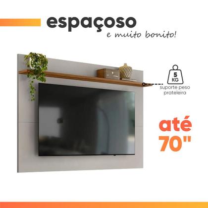 Imagem de Painel Para TV Até 70 Polegadas 1,80m NT1305 Freijó / Off White Notável