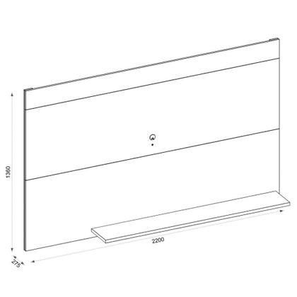 Imagem de Painel Para TV Até 75 Polegadas 1 Prateleira Malha Caemmun