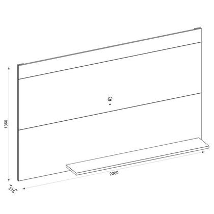 Imagem de Painel Para TV Até 75 Polegadas 1 Prateleira Malha Caemmun