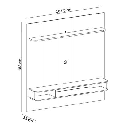 Imagem de Painel para TV Até 75 Polegadas Grécia 1 Porta Cinamomo/Off White - Pnr Móveis