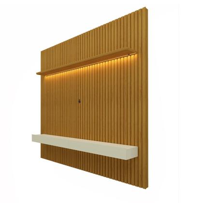 Imagem de Painel para TV até 75 Polegadas Ripado com LED 2 Gavetas 184cm 100% MDF Nobre