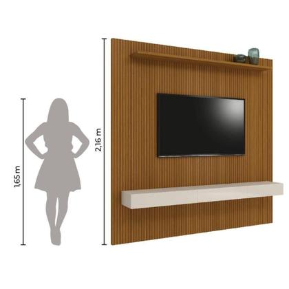 Imagem de Painel Para Tv Até 75 Polegadas Ripado Impressão 3D Egeo