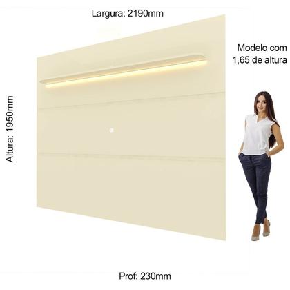 Imagem de Painel para Tv até 90 Polegadas com Led 1 Prateleira 220cm Royal 100% MDF