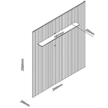Imagem de Painel para Tv até 90 Polegadas Ripado com Led 280cm 100% Mdf Nobre