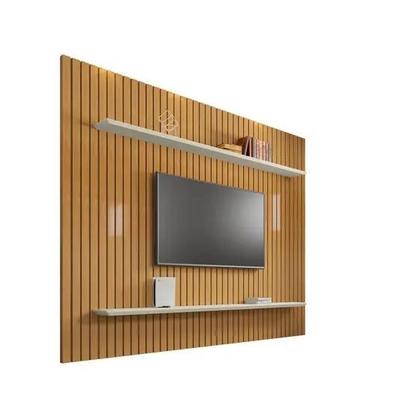 Imagem de Painel Para Tv De Até 75 Polegadas Ripado 2 Prateleiras Roma