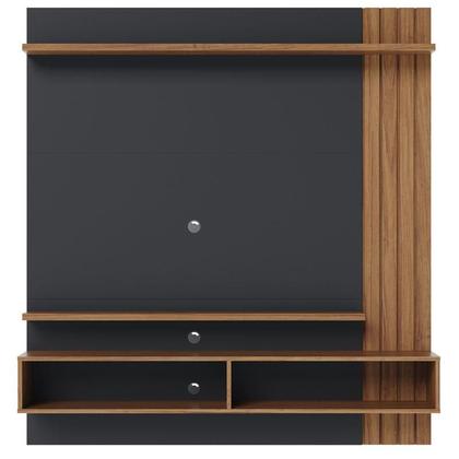 Imagem de Painel para Tv Home Suspenso Ambiente Juriti 1.5 Noce Milano Preto Acetinado  Colibri