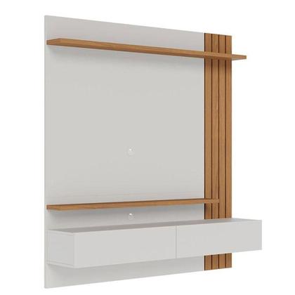 Imagem de Painel Para Tv Home Suspenso Juriti 1.5 Off White Matte Freijó Com Mesa De Centro Jeri Freijó Off White - Colibri