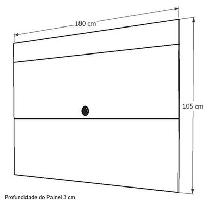 Imagem de Painel para TV Life 1.8 Nature com Off White - MóveisAqui