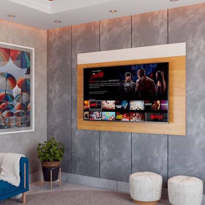 Imagem de Painel para TV Life 1.8 Nature com Off White - MóveisAqui