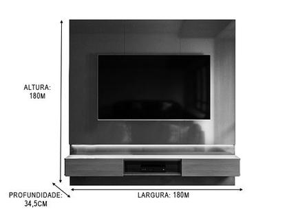 Imagem de Painel para TV Paris 1.80 Off White Perolizado/Tauri Lukalian