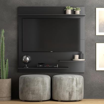 Imagem de Painel Para TV Quarto Sala Com Prateleira 32 Polegadas Nichos MADRID