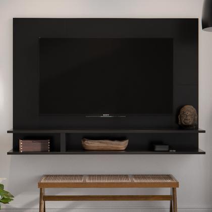Imagem de Painel Para TV Quarto Sala Com Prateleira 50 Polegadas Nichos MILAO