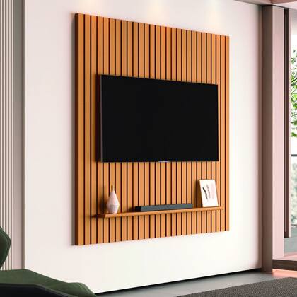 Imagem de Painel Para TV Ripado Até 55 Polegadas Mega 1,35m Cedro EDN