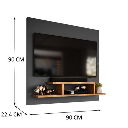 Imagem de Painel para TV Smart 32 Polegadas com Nicho Prateleira Sala Quarto Reilly