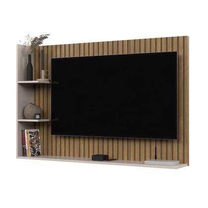 Imagem de Painel Para TV Smart Berlim Até 50 Polegadas - Elegância e Modernidade para Sua Sala - Ripado/Off