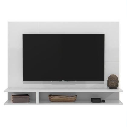 Imagem de Painel Para TV Smart Plus Até 50 Polegadas Com Nichos Alto Brilho Milão Branco