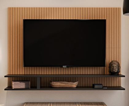 Imagem de Painel Para TV Smart Plus Até 50 Polegadas Com Nichos Alto Brilho Milão