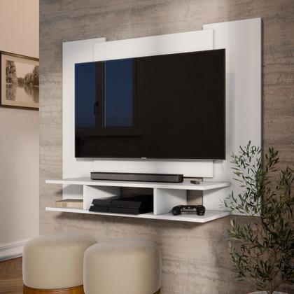 Imagem de Painel para TV Suspenso Até 50 Polegadas Com Nichos e Prateleira Ej Móveis