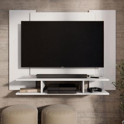 Imagem de Painel para TV Suspenso Até 50 Polegadas Com Nichos e Prateleira Ej Móveis